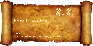 Mezei Kozima névjegykártya